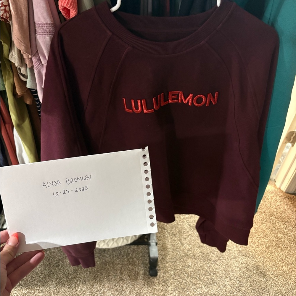 lululemon athletica Burgundy Crew Neck Sweater